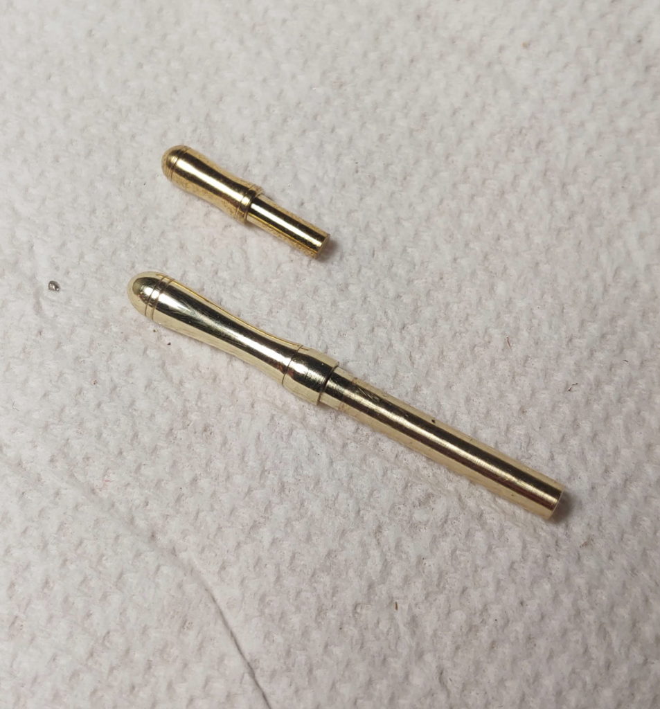 Miniature belaying pins in brass