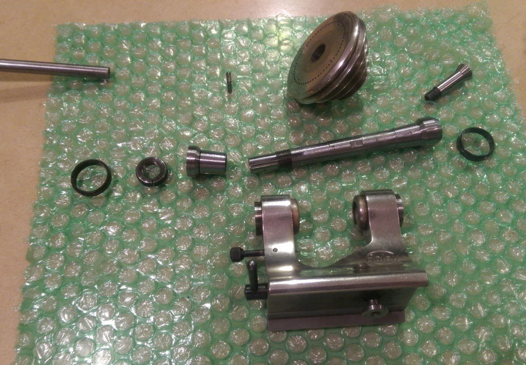 Disassembled headstock